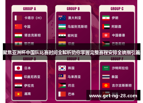 聚焦亚洲杯中国队比赛时间全解析助你掌握完整赛程安排全貌指引篇